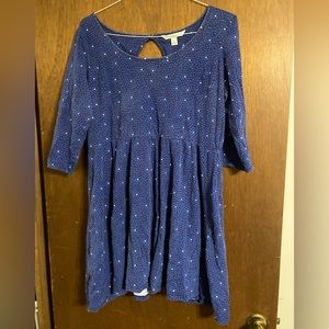 XL 3/4 sleeve LC Lauren Conrad skater skirt dress with heart pattern